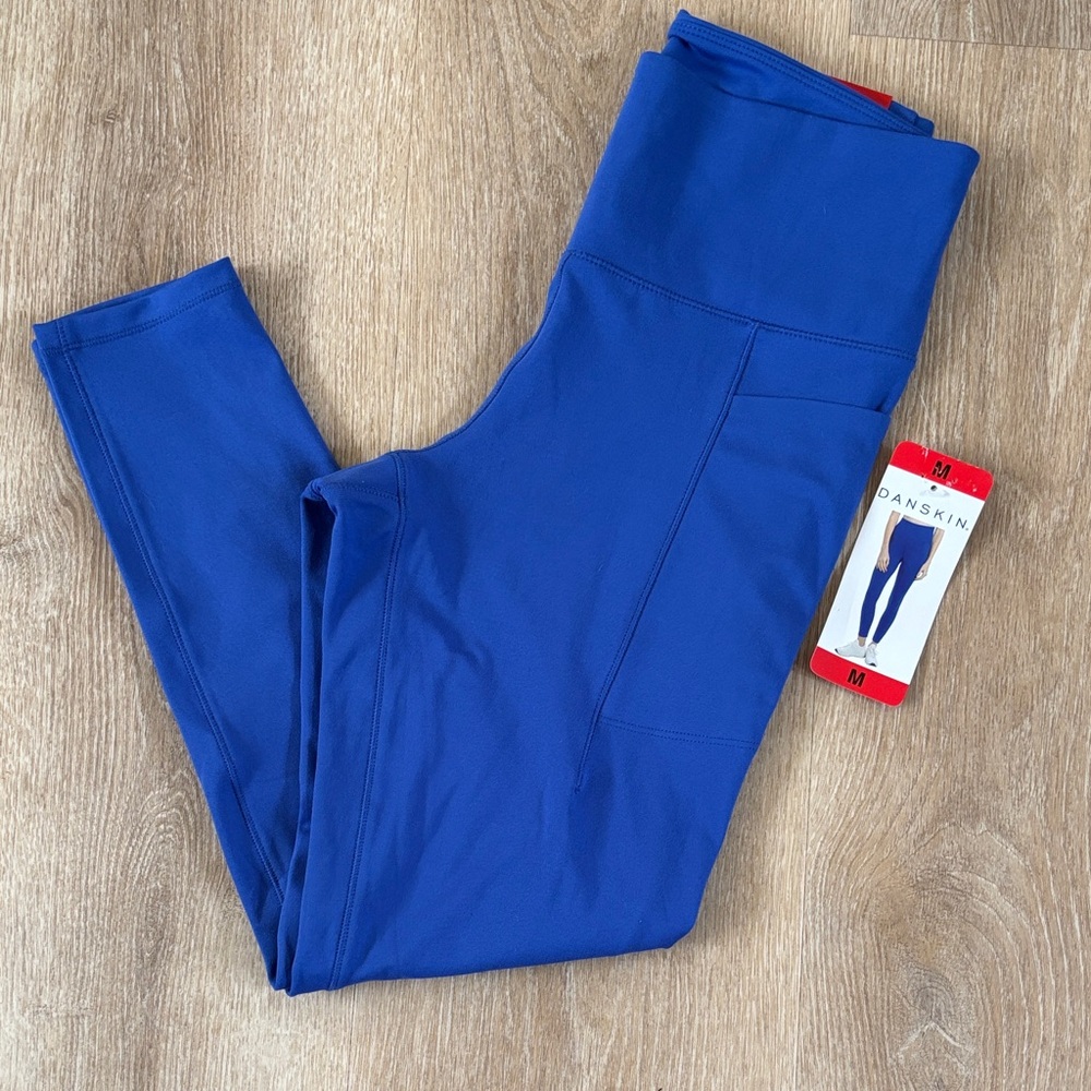 NWT Danskin Electric Blue High-Waist Pocket Leggings